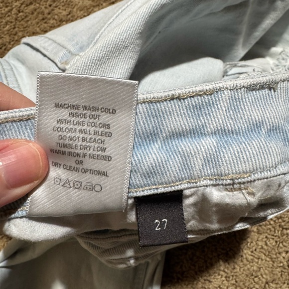 Flying Monkey Light Blue Distressed Straight Leg Jeans 27 - Picture 5 of 5